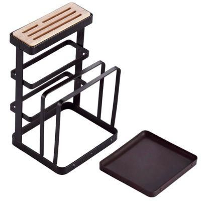 Metal Knife Block Cutting Board Holder Tools Organizer Kitchen Storage Rack