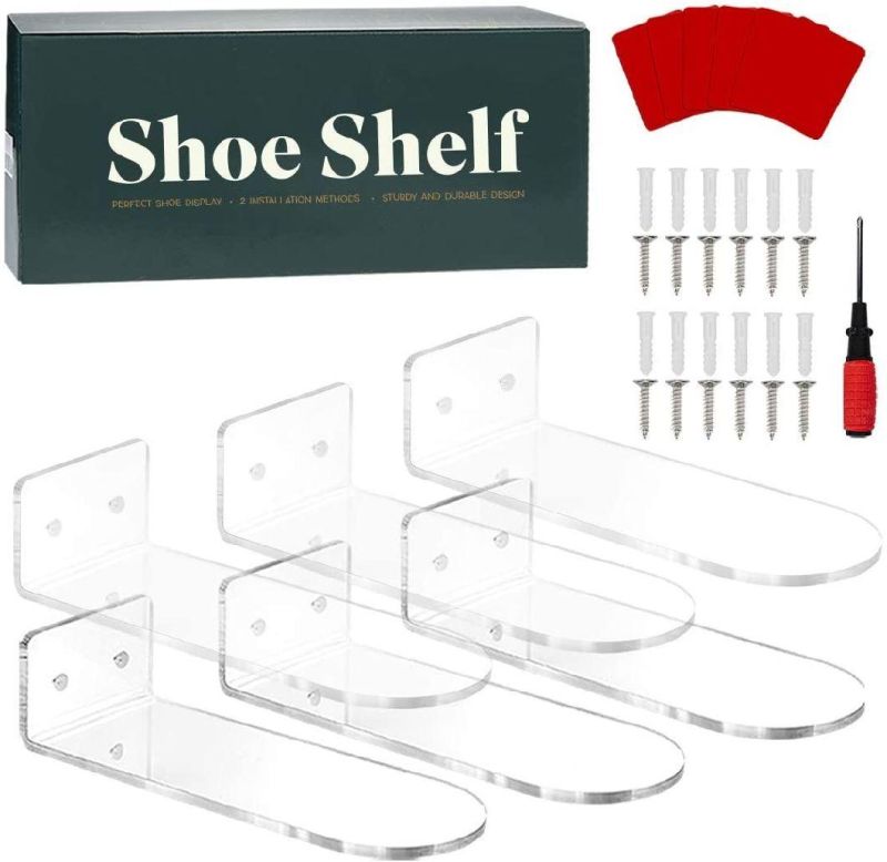 Shoe Display Shelf for Wall Showcase Sneaker Collection Acrylic Rack
