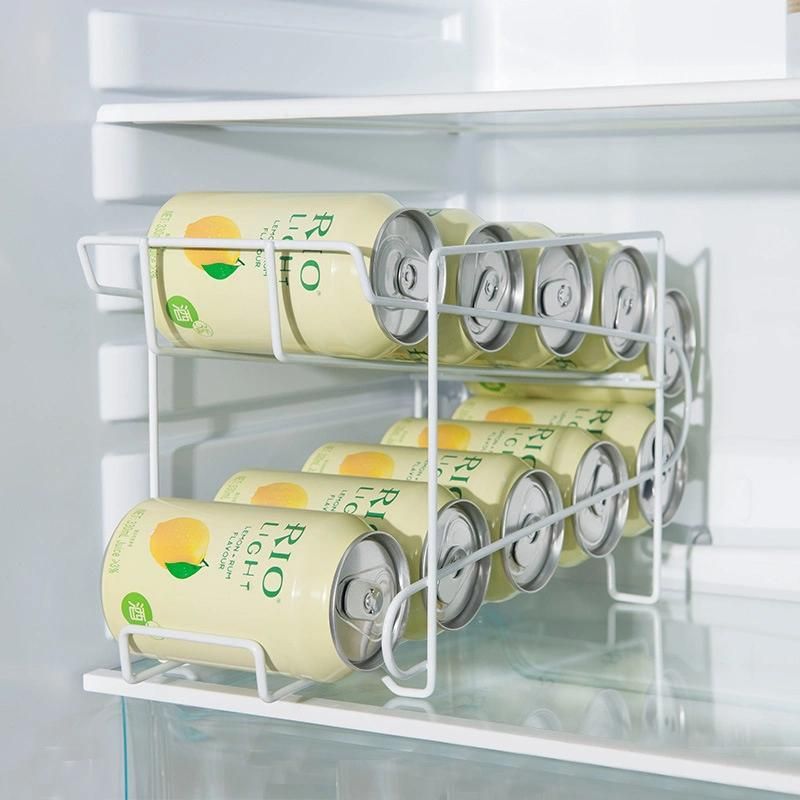 Metal Stackable Coke Can Storage Dispenser Rack for Refrigerator Wbb15957