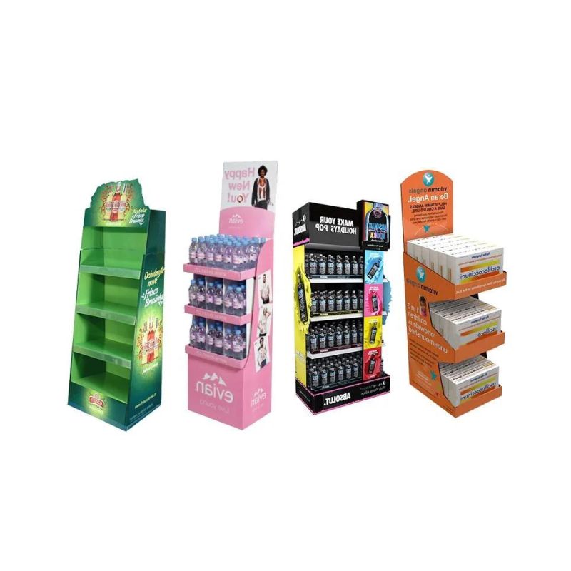 Good Quality Pop Custom Retail Cardboard Floor Display Racks for Spice