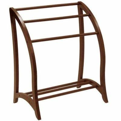 Wooden Free-Standing Towel Stand Towel Holder Bathroom Rack for Bath and Hand Towels