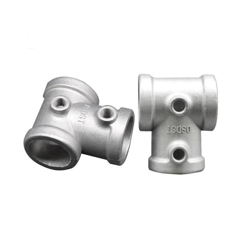 Aluminum Pipe Clamp Fittings 26.9mm 33.4mm Short Tee Aluminum Pipe Clamp Fittings