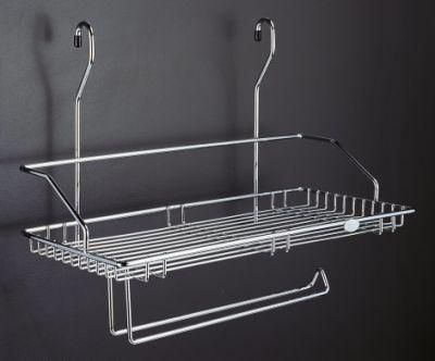 Hot Sale Iron Chromed Spice and Paper Rack for Kitchen Storage (CWJ220-2)
