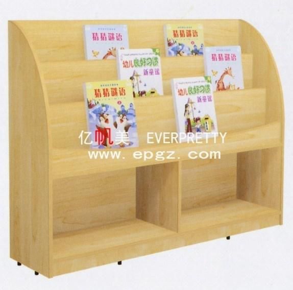 Kindergarten Furniture Kids Library Bookshelf Wooden Modern Library Bookcase