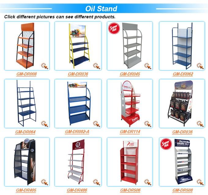 Metal Heavy Duty Motor Oil Bottle Display Rack for Shop