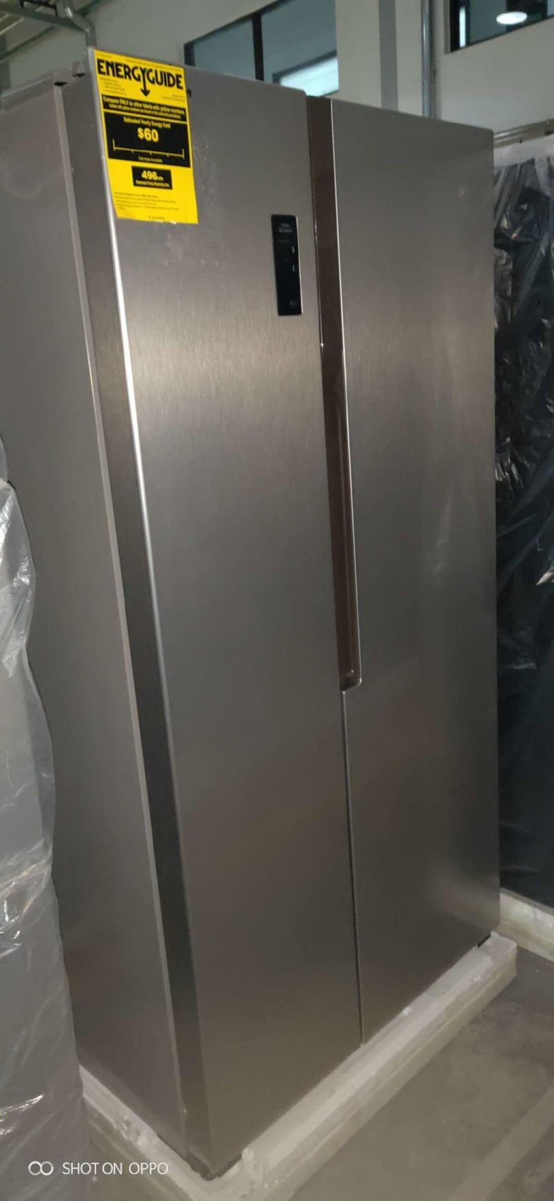 516L No Frost Stainless Steel Side by Side Fridge Refrigerator with Icemaker