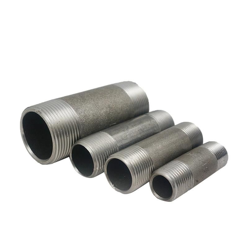 Sandblast Finish Pipe 3/4 X 10 Inch Heavy Duty Schedule 40 Industrial Pipe Threaded Pipe Nipple for DIY Shelving and Furniture