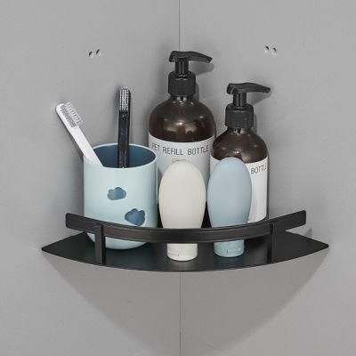 Triangular Wall Shelf with Guardrail Bathroom Corner Shelf Household