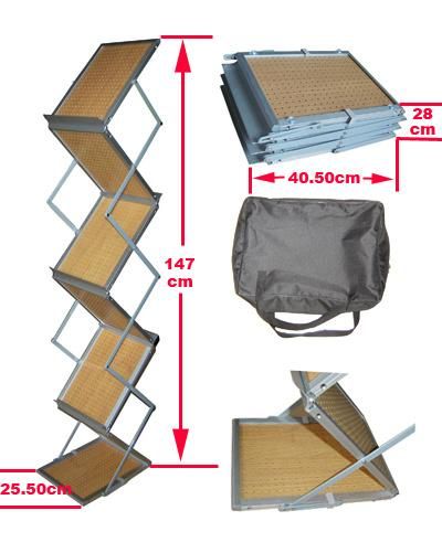 Folding Acrylic Brochure Stand Magazine Display Rack (PM-04)