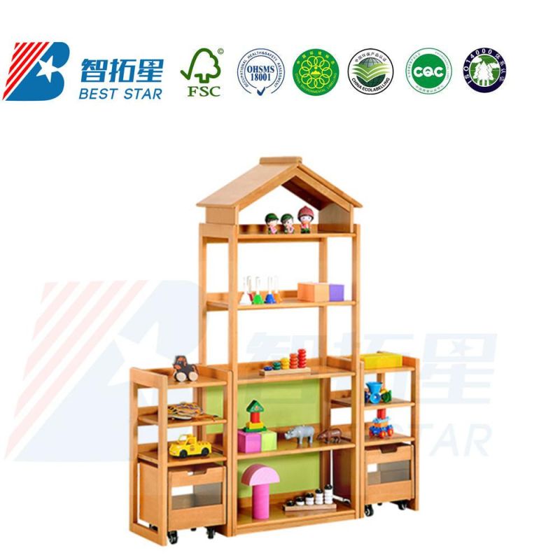 Daycare Furniture Kid′ S Rack, School Furniture Children Display Rack, Playroom Furniture Toy Storage Rack, Combination Rack for Kinderargen and Preschool