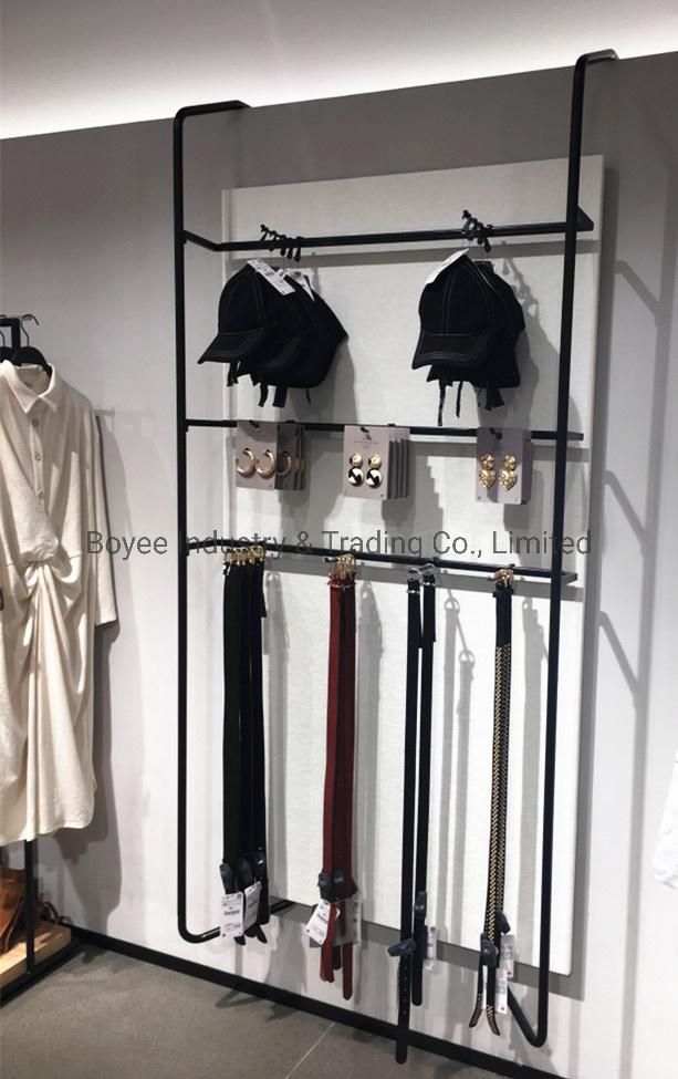 Single Rail Commercial Grade Stainless Steel and Square Pipe Clothing Rack