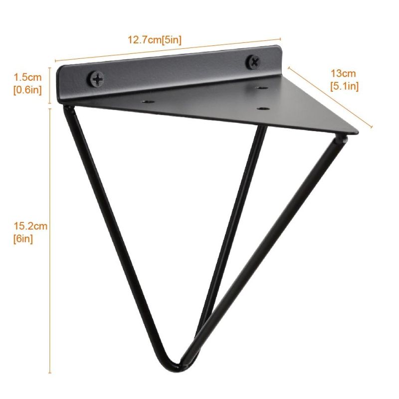 Shelf Bracket Heavy Duty Strong Support Solid Wire Cast Iron Steel Metal DIY Decorative Floating Wall Shelf Brackets