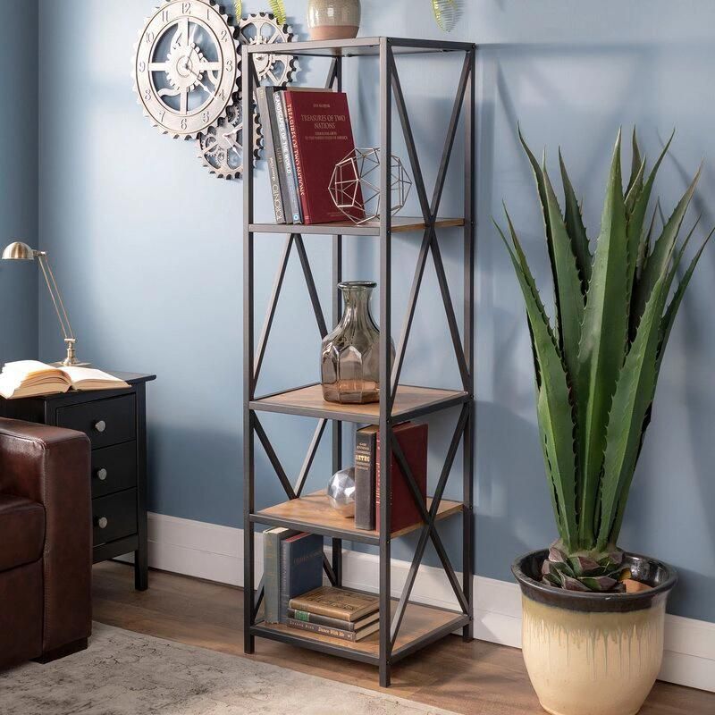 Book and Belongs Storage Shelf Rack with Wood Plates