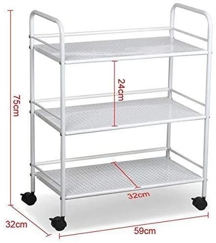3 Tiers Kitchen Rolling Cart Mobile Kitchen Storage Rack
