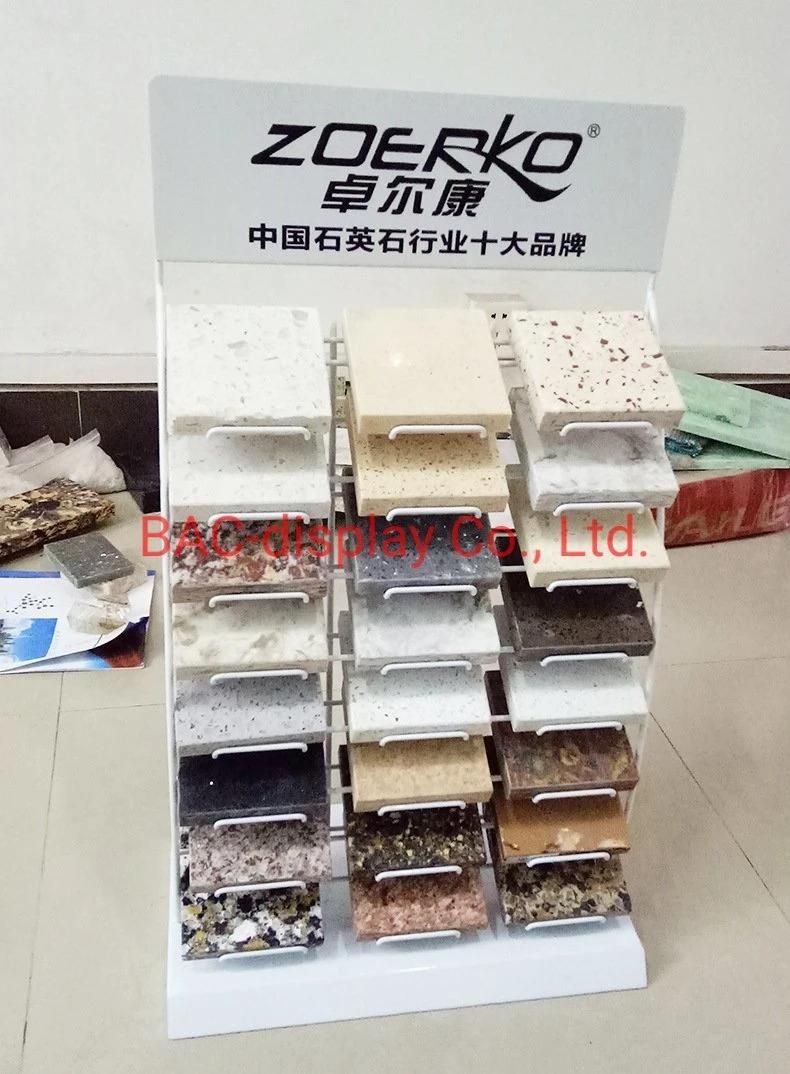Tabletop Marble Ceramic Tile Shelf Sample Display Racks