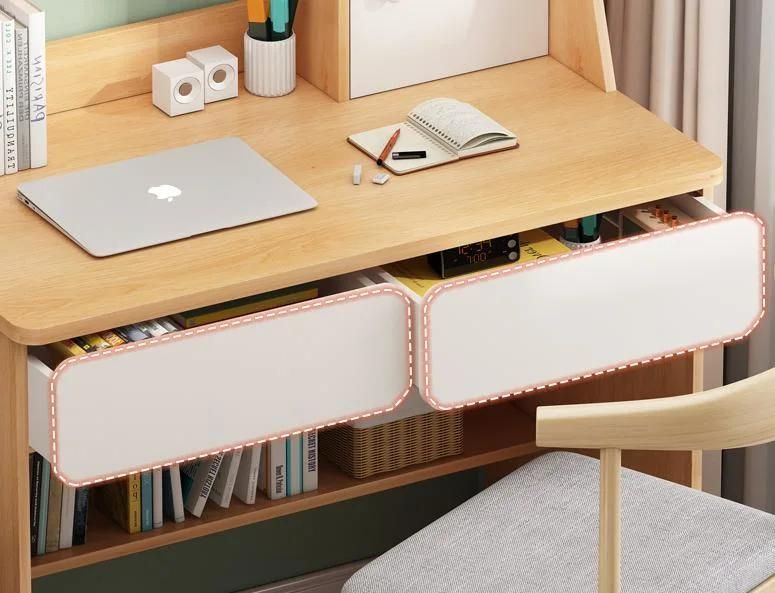 Simple and Stylish Home Computer Desk with Desk and Bookshelf