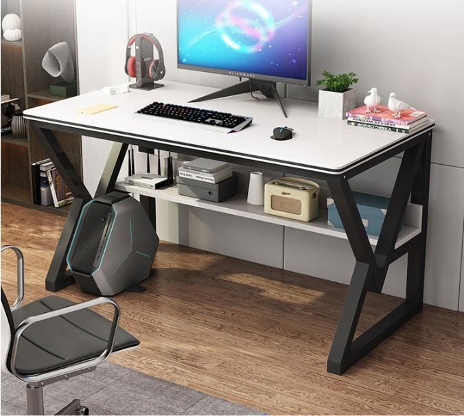 Computer Desktop Table Home Gaming Table Bedroom Simple Double-Layer Small Apartment Light Luxury Shelf Office All-in-One Table