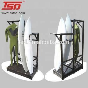 Custom Sports Shop POS Skateboard Display Shelf Stand, Wood Skateboard Display Rack