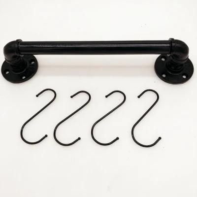 Home Decor Robe Hook and Wall Mounted Coat Racks with 3/4&quot; Malleable Cast Iron Pipe Fittings