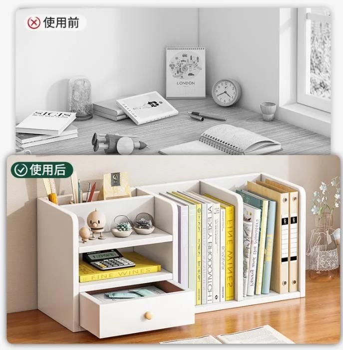 Bookshelf Desktop Shelves Small Children′ S Desk Storage Cabinet File Student Office Desk Desk Storage Rack