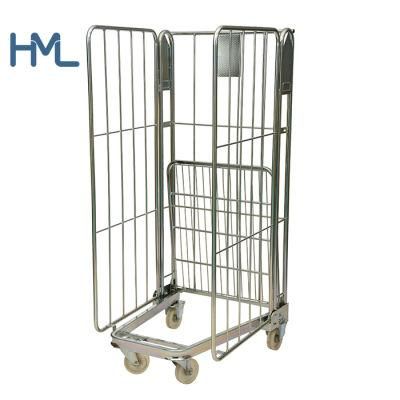 500kg High Quality Galvanized Logistic Cargo Storage Foldable Rolling Trolley