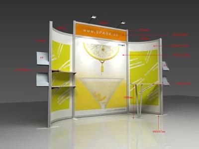 Modular Booth Display Stand with Brochure Rack