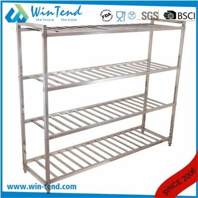 Cheap Kitchen Storage Rack Square Tube Heavy Duty Shelf Ladder Type