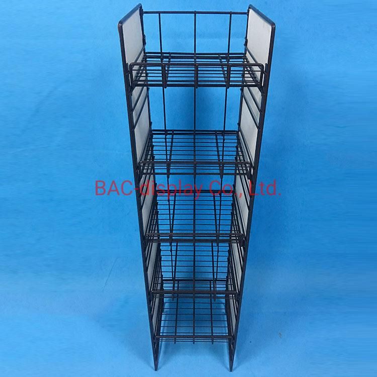 Metal Wire Rack for Book Paper Loading on Table