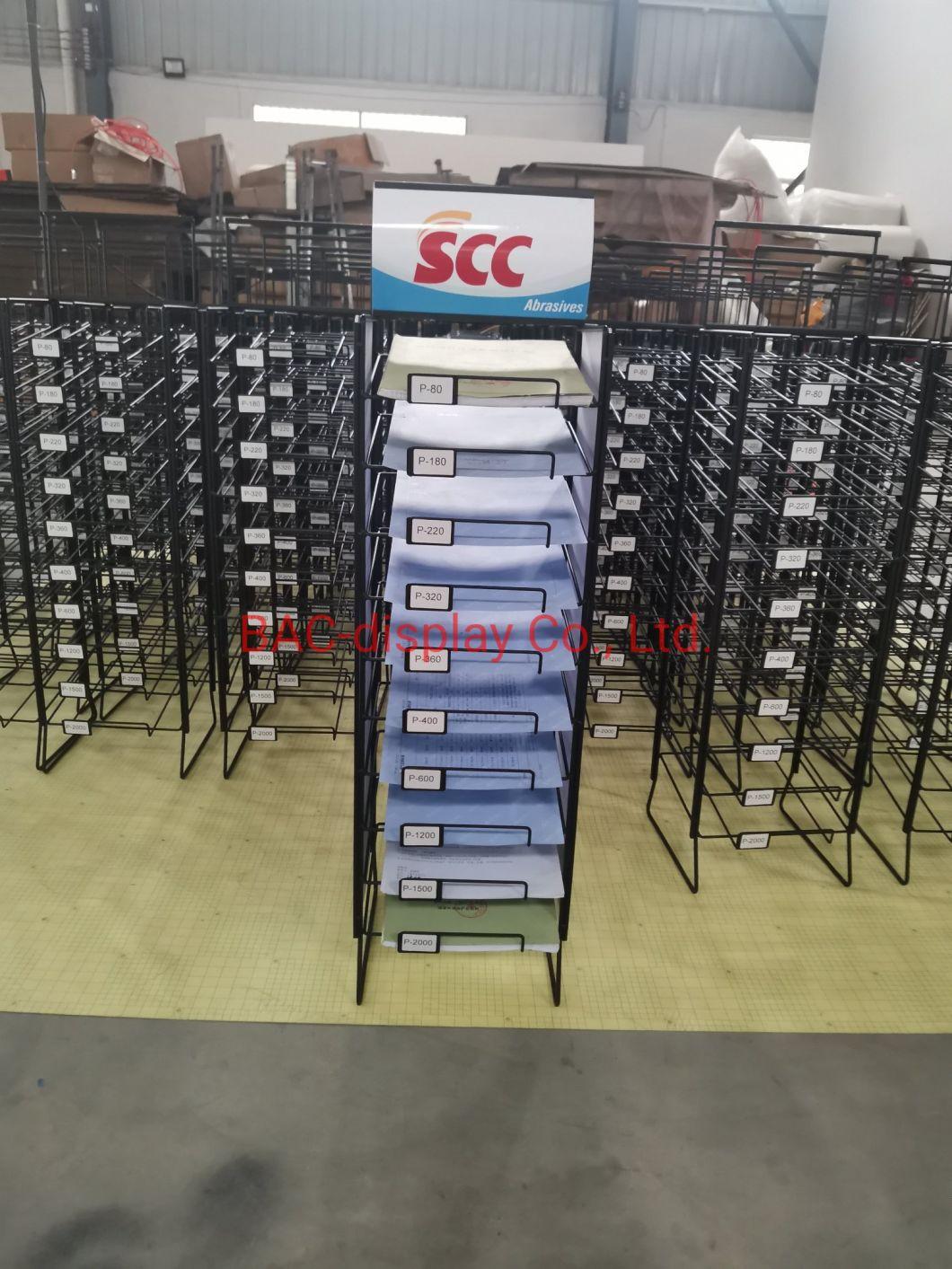Metal Wire Rack for Book Paper Loading on Table