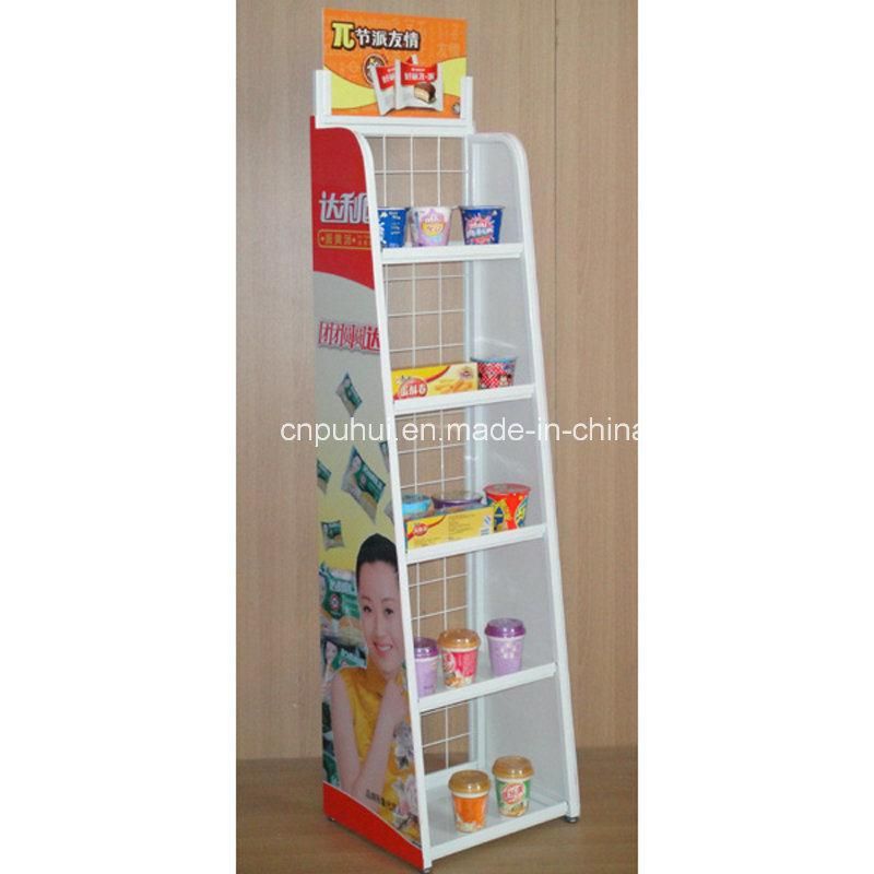 5 Layer Shelf Single Sided Metal Wire Snacks Display Rack (PHY1007F)