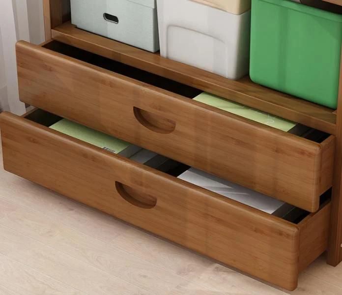 Shelf Floor Solid Wood Children′ S Simple Bookcase