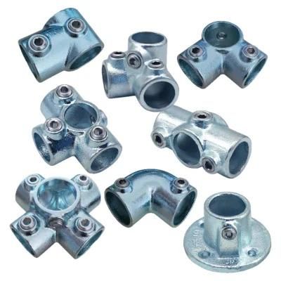 Natural Galvanized 131 Base Flange Key Clamp Pipe Fitting for Handrail