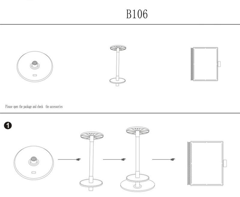 360 Degree Rotation Production Catalogue Desktop Display Stand with 50 Sleeves (B106)