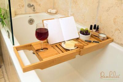 Bamboo Bathtub Shelf