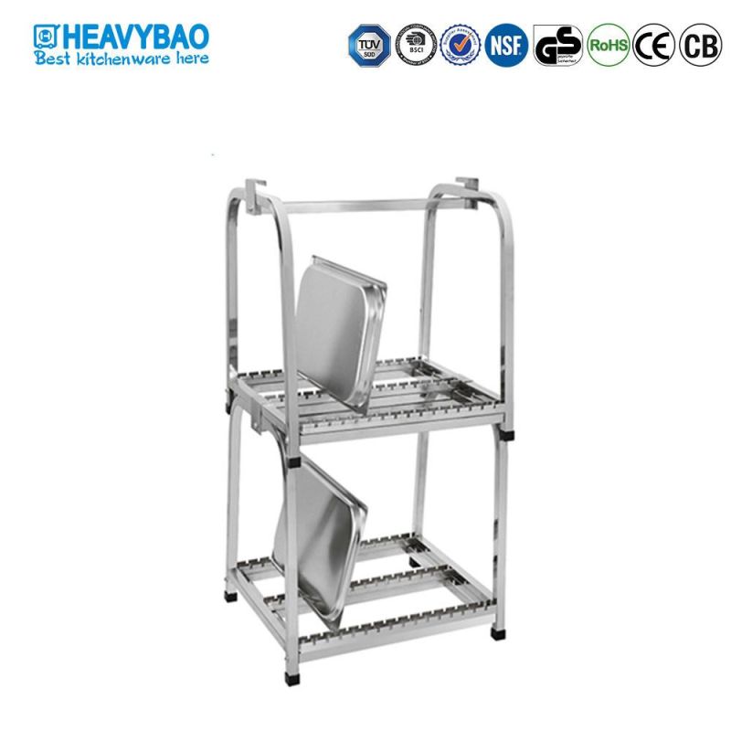 Heavybao Stainless Steel Commercial Hotel Gn Pan Storage Rack