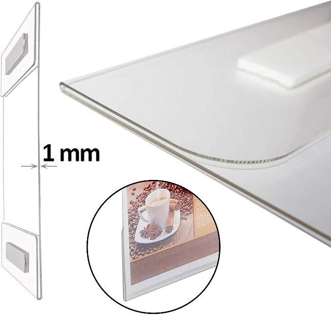 Wholesale Acrylic Sign Holder with Self-Adhesive Tape Tapes on The Back