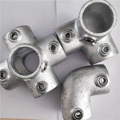 Scaffolding Clamps Black Malleable Cast Iron Key Clamp Pipe Fittings 90 Degree Elbow for Shelf and Handrail