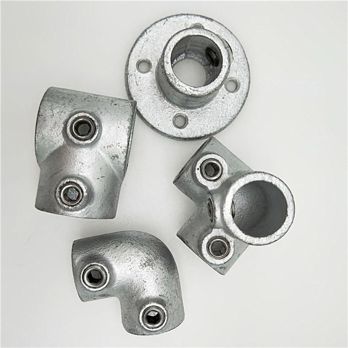Scaffolding Clamps Galvanized Malleable Cast Iron Key Clamp Pipe Fittings 26.9mm 3 Way 90 Elbow