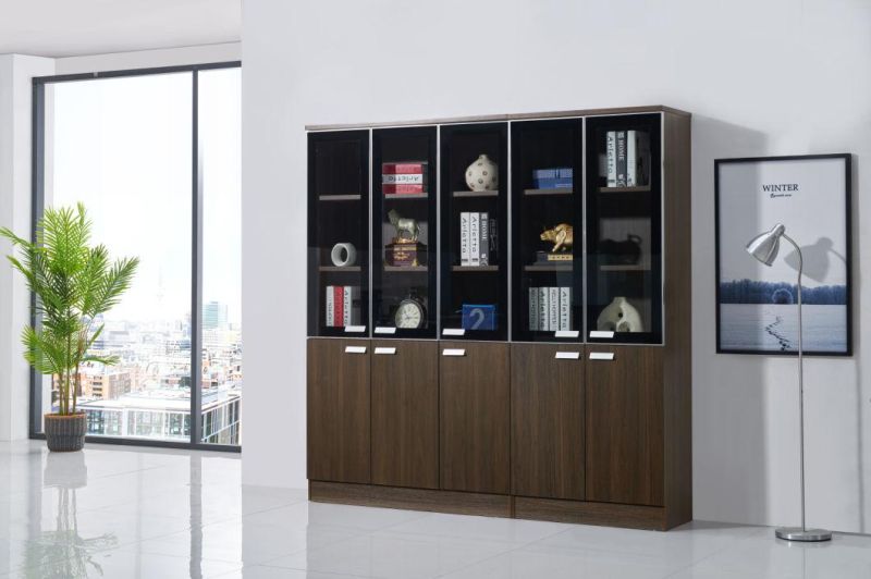 Modern Design MDF Wooden 2 Doors 3 Doors Office File Cabinet Bookcase