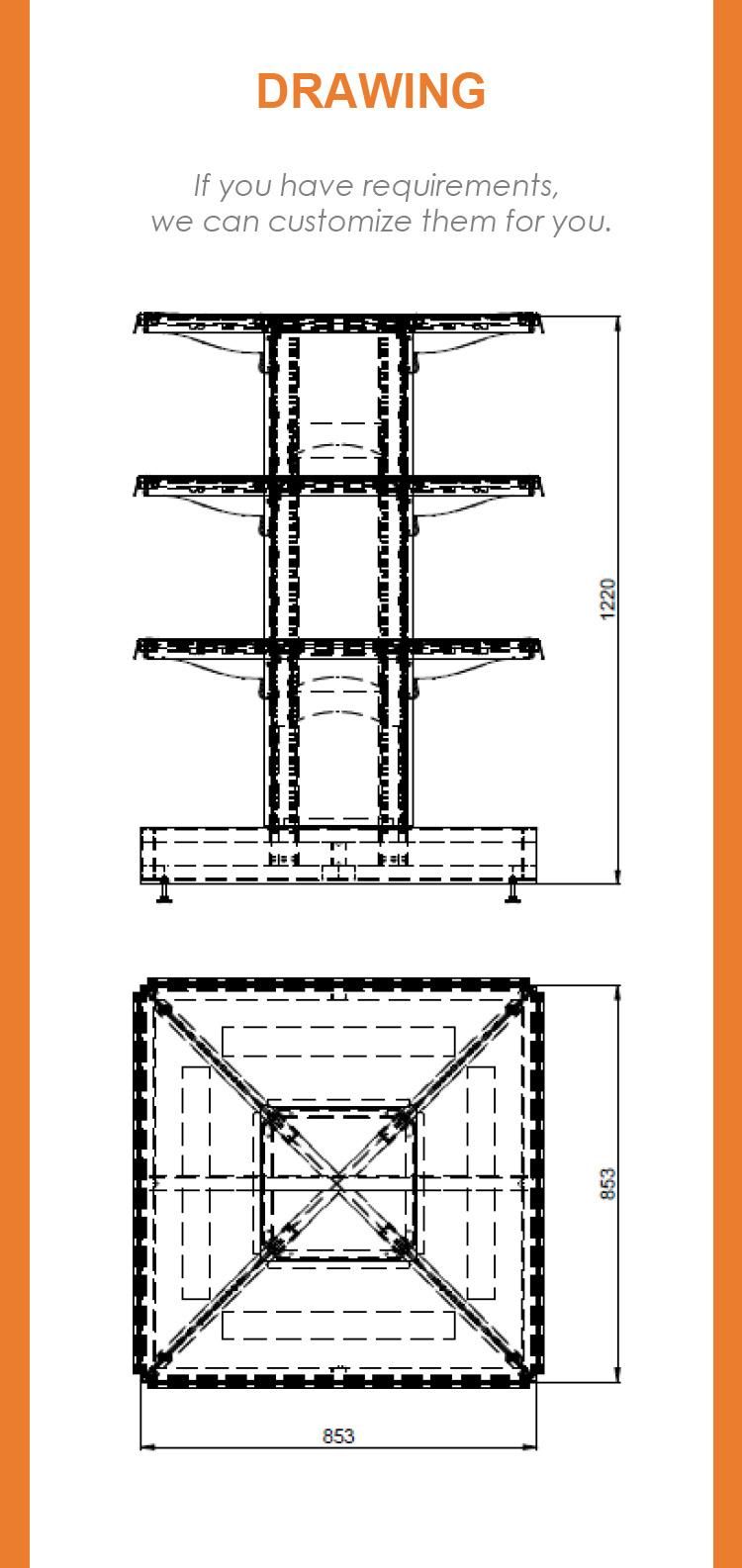 4 Way Gondola Supermarket Display Rack