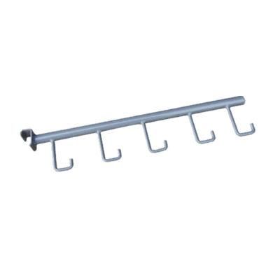 Metal Shelf Beam Chrome Bar Zinc Supermarket Display Shelf Hooks