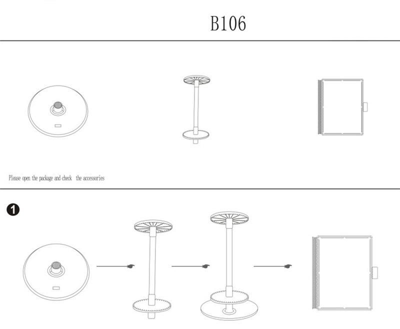 360 Degree Rotation Advertising Desktop Display Stand with 50 Sleeves (B106)