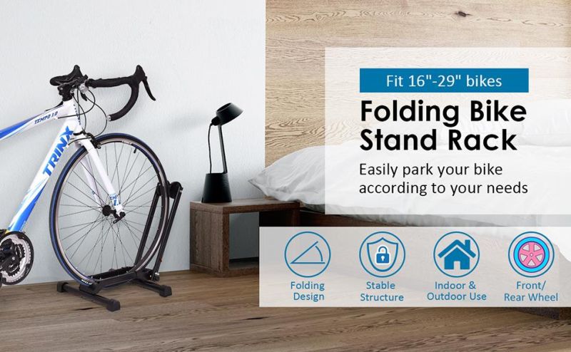 2021 Single Power-Coated Floor-Mounted Bicycle Parking Storage Racks