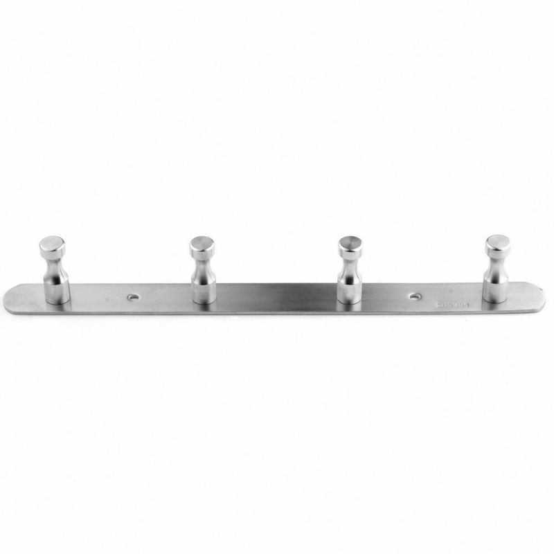 Wall Mounted Clothes Storage Stainless Steel Hook Rack