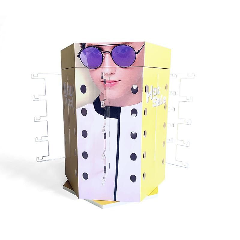Custom Eyewear Jewelry Acrylic Display Racks Sunglasses Rotating Countertop Stands