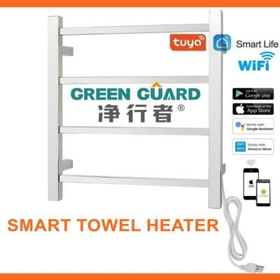 Plug in Us Standard Plug WiFi Towel Heater Easy Install WiFi Towel Heating Rails Smart Towel Rails Square Tube WiFi Towel Racks