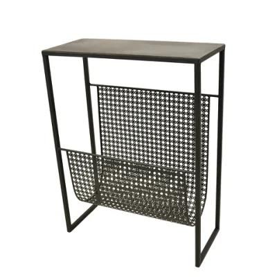 OEM Customized New Home Black Metal Modern Furniture Rack