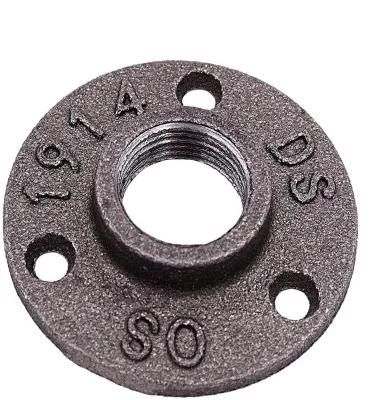 Malleable Threaded Floor Flange Iron Pipe Fittings Wall Mounted Flange