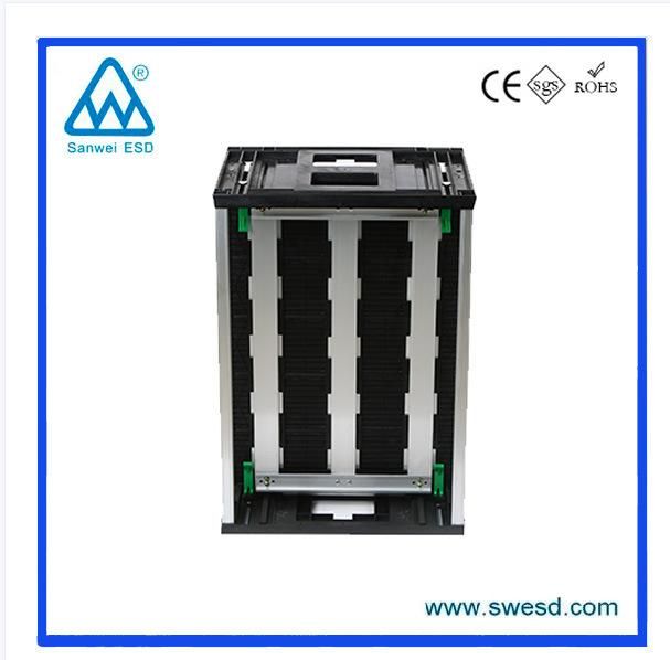 Plastic Top/Bottom ESD PCB Rack Plastic Magazine Rack for PCB Container Holder