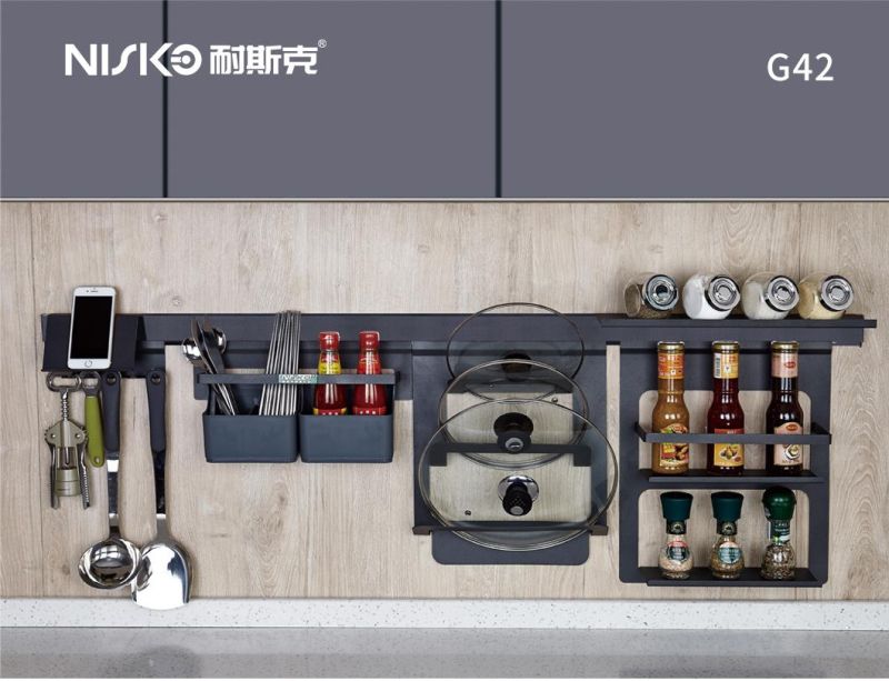 2tier Wall Mounted Stainless Steel Hanging Storage Rack